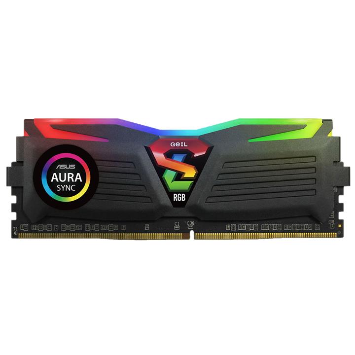 رم دسکتاپ DDR4 تک کاناله 3200 مگاهرتز CL16 گیل مدل SUPER LUCE RGB SYNC ظرفیت 8 گیگابایت Geil SUPER LUCE RGB SYNC DDR4 3200MHz CL16 Single Channel Desktop RAM 8GB